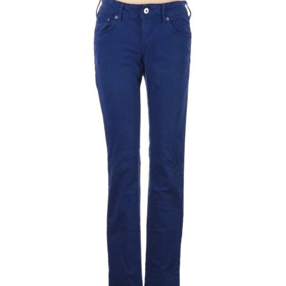 H&M Cornflower Blue Denim Mid-rise Waist Jeans